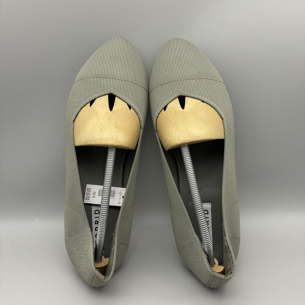 Torrid Shoes Womens Size 10.5 Green 4F Sage Stretch Knit Flats Slip On NWT - Picture 7 of 12